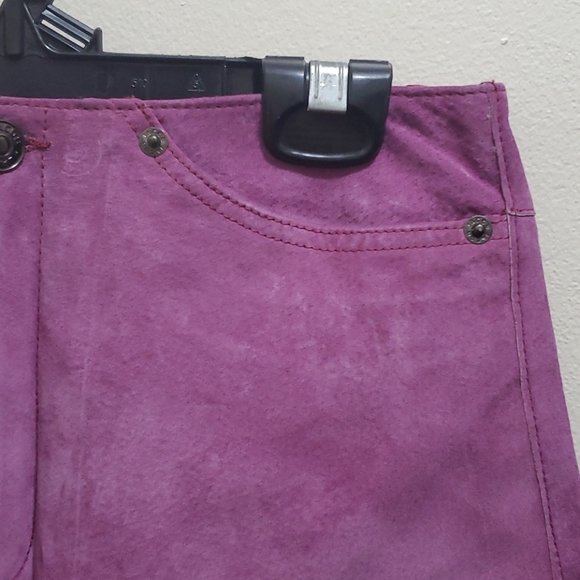 JACOB - PURPLE SUEDE SKIRT - Picture 3 of 8